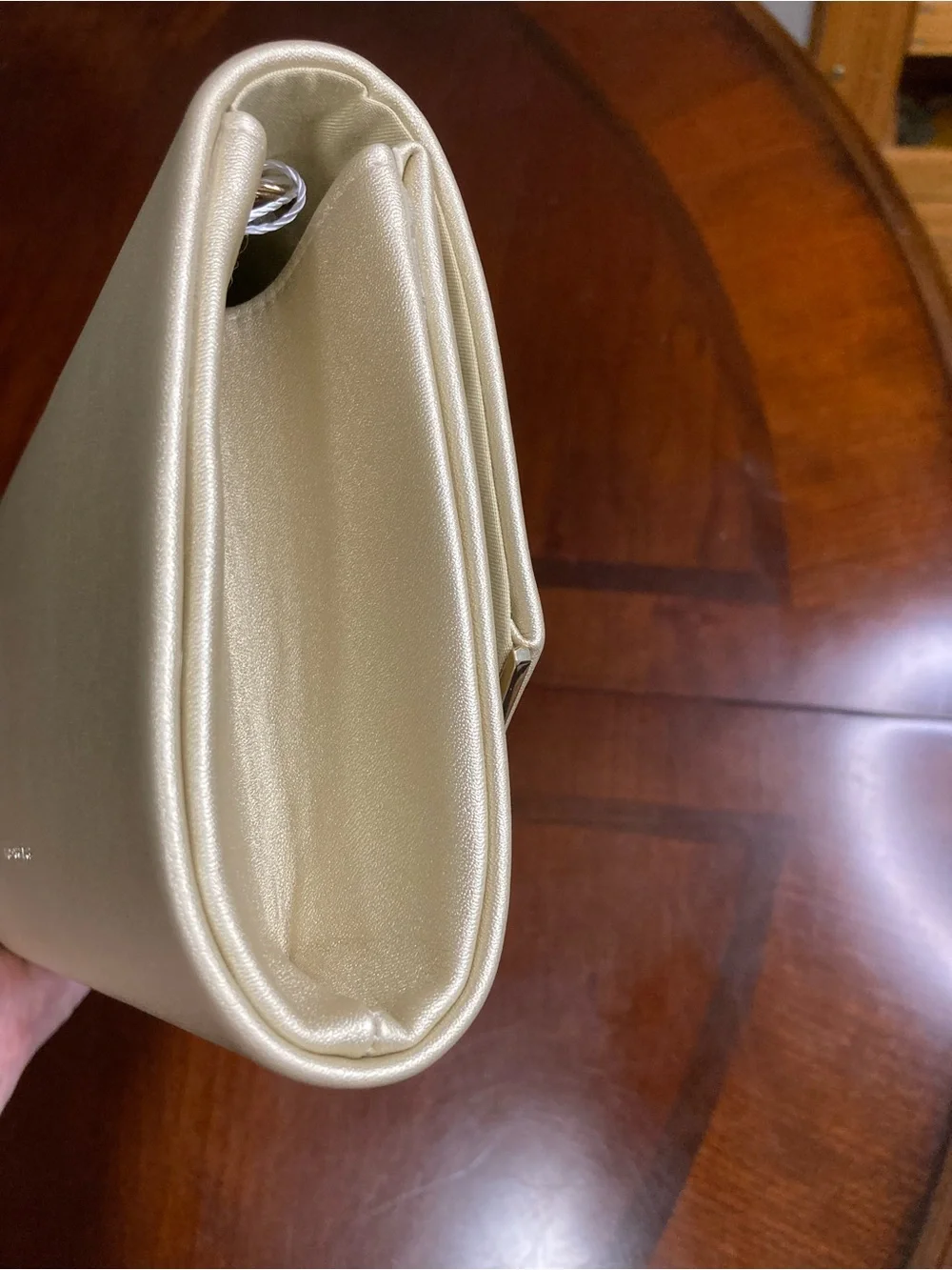 Christian Lacroix Champagne Pearl Envelope Clutch